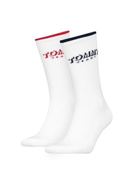 White Tommy Jeans Unisex Crew Socks 2 Pack  Unisex