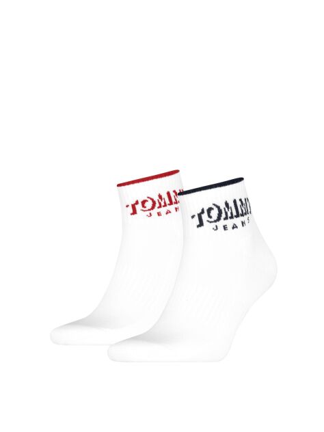 Άσπρο 2 Ζευγάρια Κάλτσες Quarter  Unisex