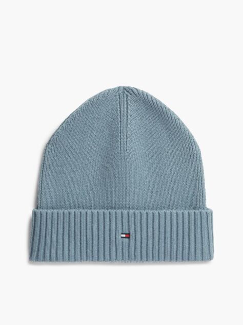 Blue Hilfiger Flag Beanie With Cashmere  Men
