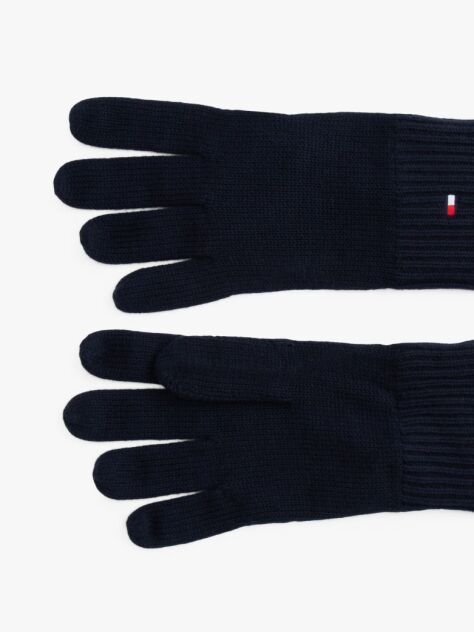 Blue Hilfiger Flag Embroidery Gloves with Cashmere  Men