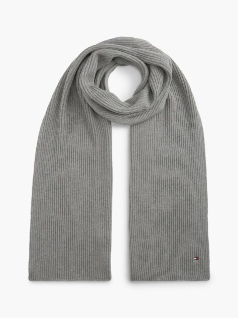 Grey Hilfiger Flag Embroidery Scarf with Cashmere  Men