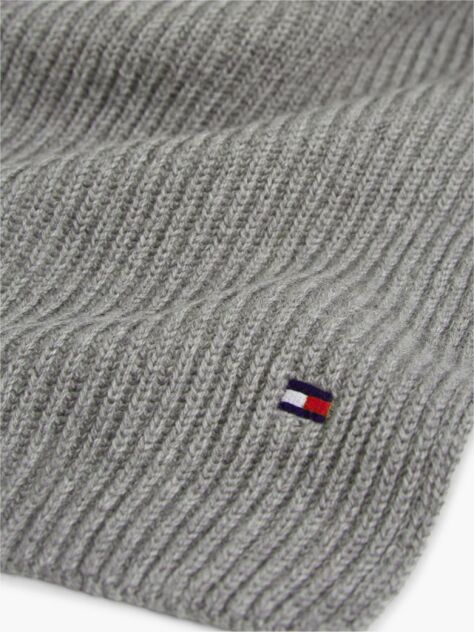 Grey Hilfiger Flag Embroidery Scarf with Cashmere  Men