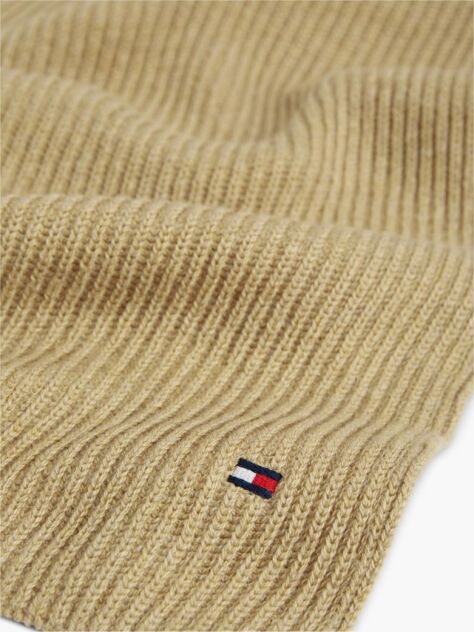 Brown Hilfiger Flag Embroidery Scarf with Cashmere  Men