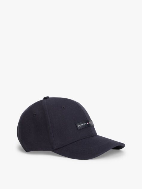 Blue Logo Patch Canvas Baseball Cap  Men