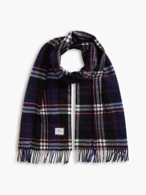 Multi Pure Wool Jacquard Check Scarf  Men