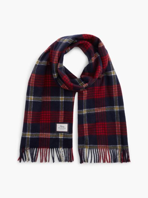 Multi Pure Wool Jacquard Check Scarf  Men