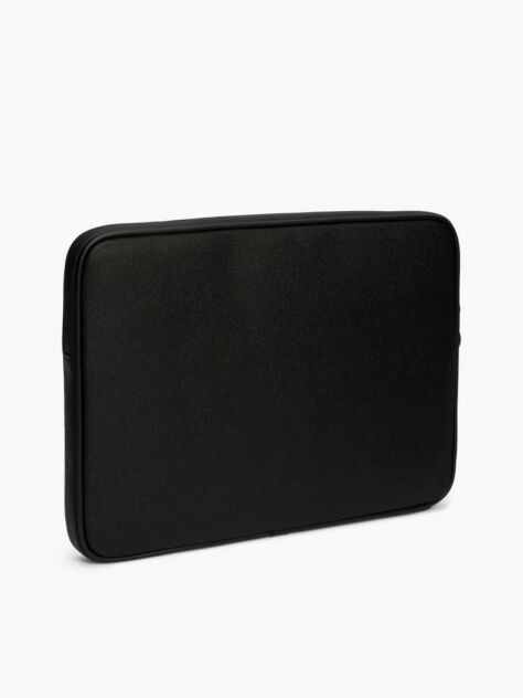 Black Modern Embossed Flag Laptop Sleeve  Men