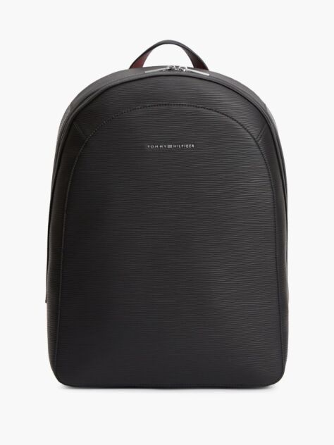 Black TH Business Textured Dome Backpack  Men