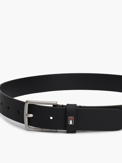 Μαύρο Essential Δερμάτινη Ζώνη Με Σημαιάκι  Παιδί Unisex