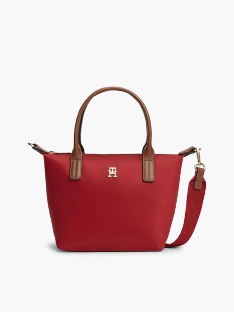 Red Webbing Crossbody Tote Bag  Women