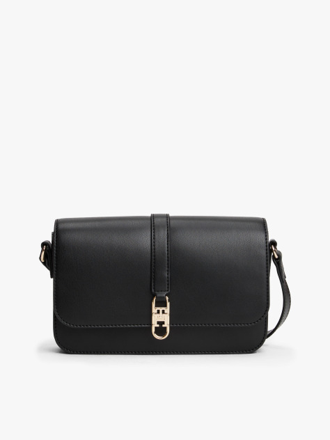 Black TH Monogram Flap Crossbody Bag  Women