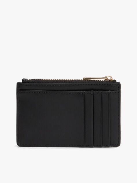Black Hilfiger Icon Zip Credit Card Holder  Women