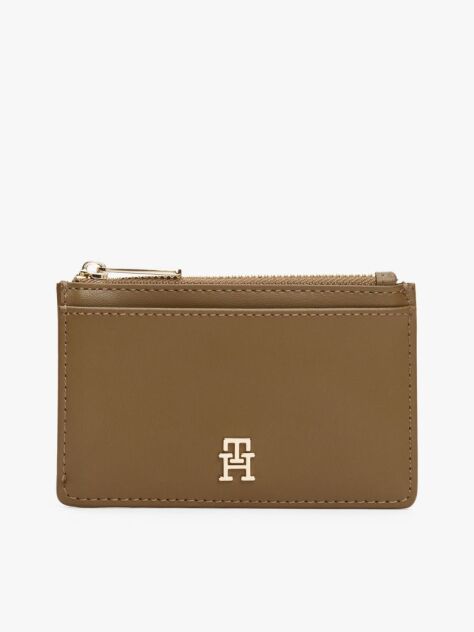 Brown Hilfiger Icon Zip Credit Card Holder  Women