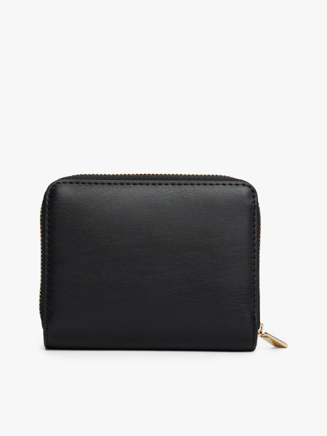 Black TH Monogram Zip-Around Flap Wallet  Women