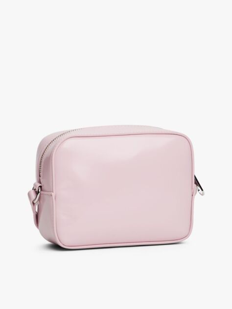 Pink Shiny Logo Plaque Crossbody Camera Bag  Women