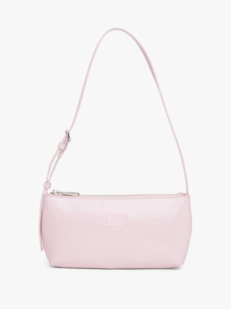 Pink Shiny Logo Plaque Shoulder Bag  Women