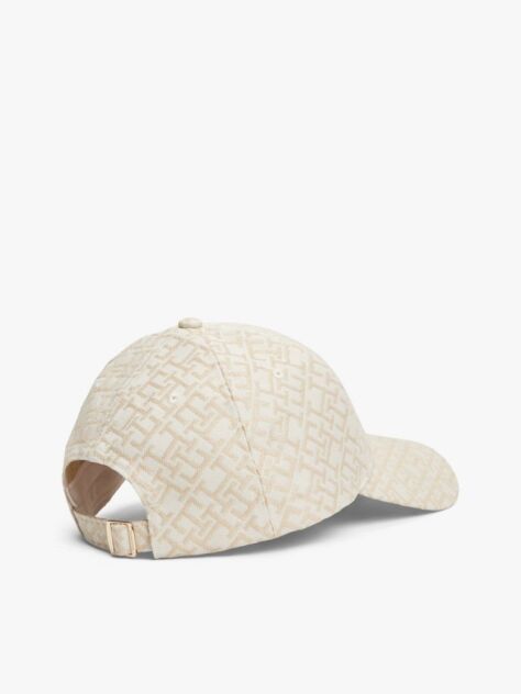 Beige TH Monogram Jacquard Baseball Cap  Women