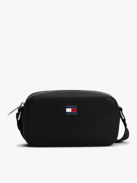 Black Essential Metal Logo Crossbody Camera Bag  Women