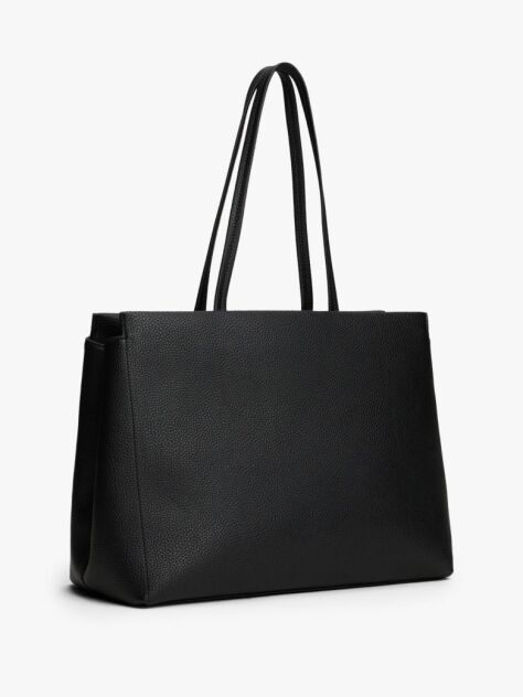Black Signature Tape Tote  Women