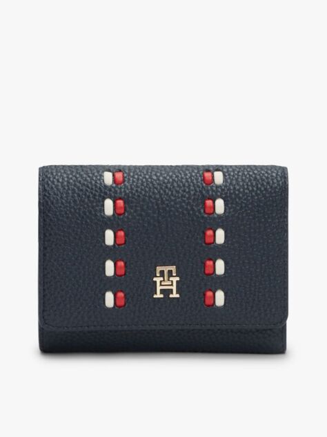 Μπλε Hilfiger Icon TH Πορτοφόλι Τρίπτυχο  Γυναίκες