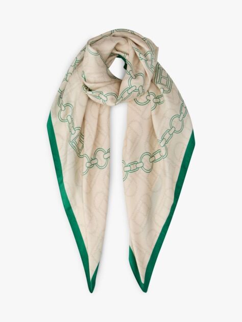 Multi Woven Chain Pure Silk Scarf  Women