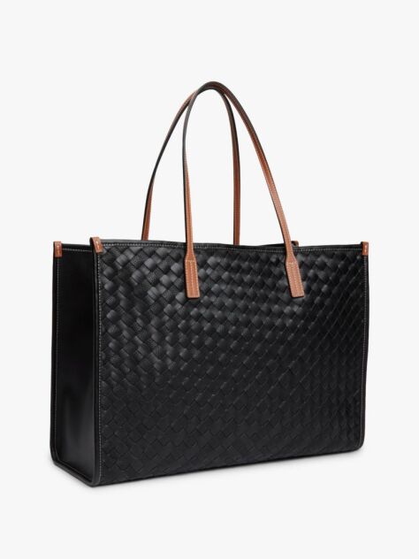 Black City TH Monogram Woven Tote Bag  Women