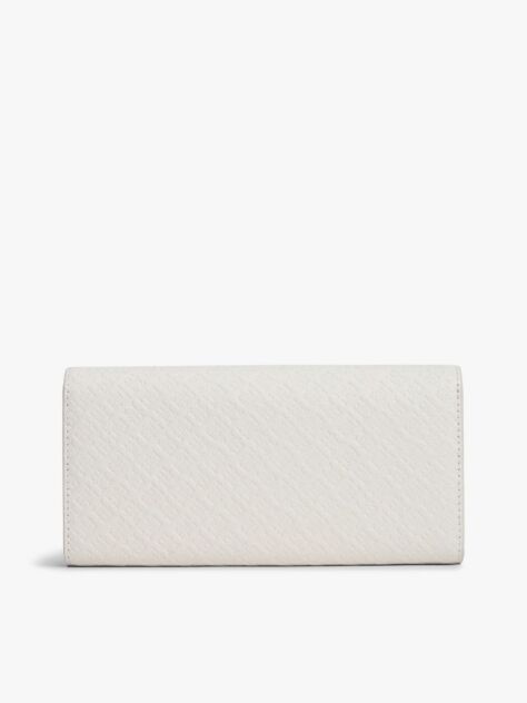 Beige Hilfiger Icon Embossed Flap Wallet  Women