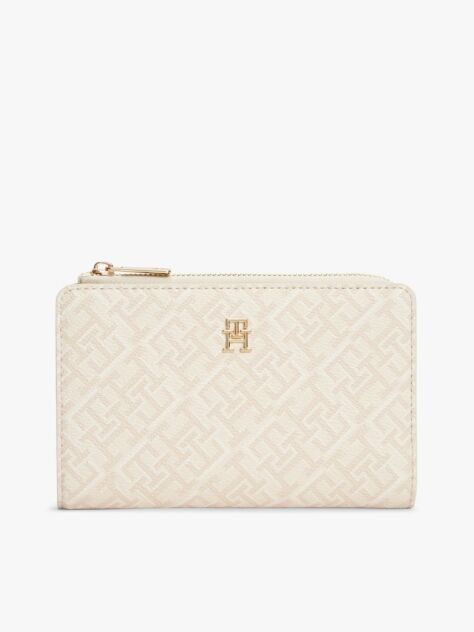 Beige Hilfiger Icon TH Monoplay Bifold Wallet  Women