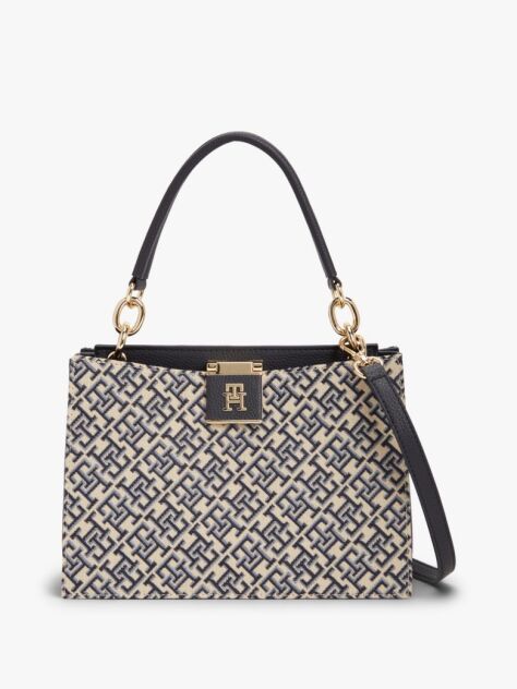 Multi Heritage TH Monogram Jacquard Satchel  Women