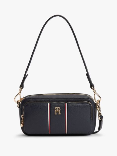 Blue Signature Shoulder Camera Bag  Women