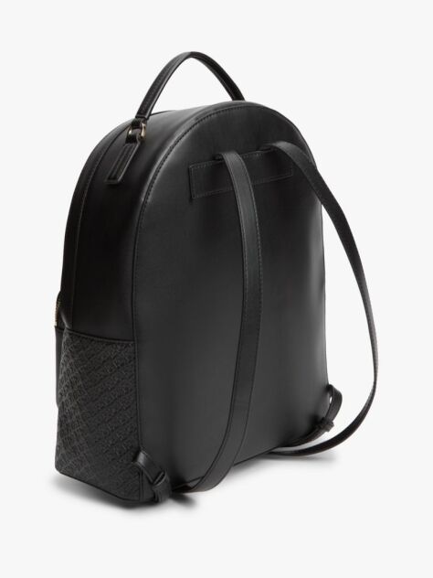 Black TH Monogram Debossed Dome Backpack  Women