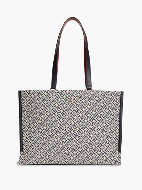 Μπλε TH Monogram Τσάντα Tote Jacquard  Γυναίκες