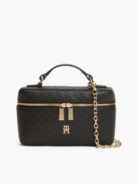 Black Hilfiger Icon Chain Strap Vanity Case  Women
