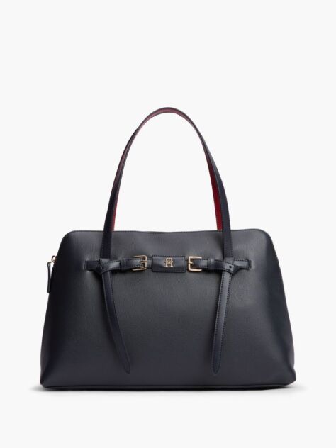 Blue Buckle Strap Tote Bag  Women