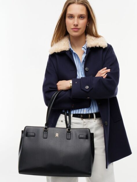 Μαύρο TH Monogram Τσάντα Tote  Γυναίκες