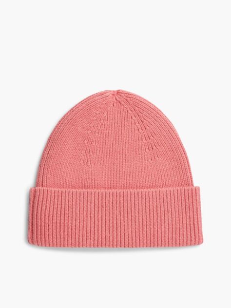 Pink Hilfiger Flag Embroidery Beanie With Wool  Women