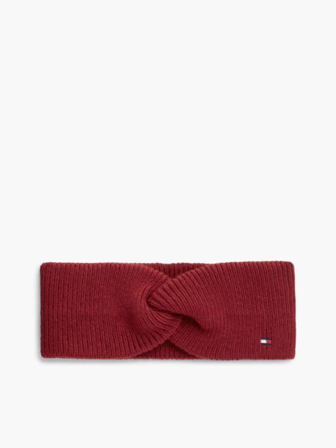 Red Hilfiger Flag Knit Headband With Wool  Women
