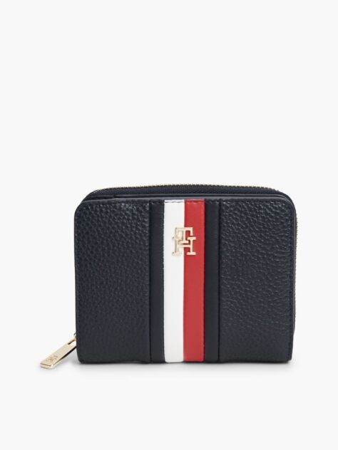 Μπλε Hilfiger Icon Πορτοφόλι Με Φερμουάρ Και Λεπτομέρεια Global  Γυναίκες