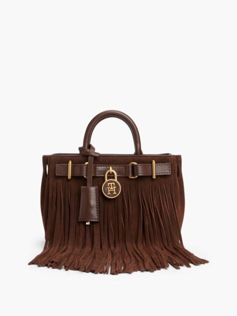 Καφέ The American Icon Τσάντα Tote Από Σουέτ Με Κρόσσια  Γυναίκες