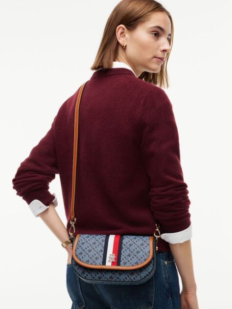 Blue TH Monoplay Global Stripe Saddle Bag  Women