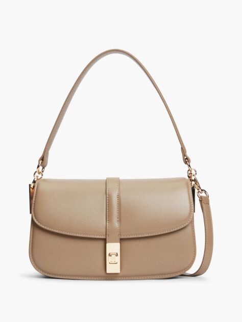 Beige Heritage Convertible Crossbody Bag  Women