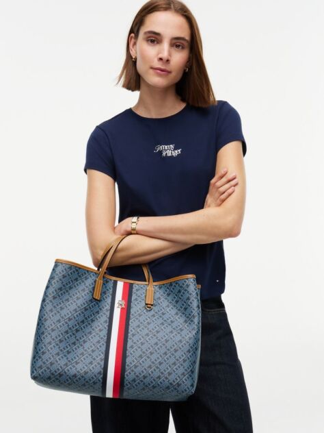 Μπλε TH Monoplay Τσάντα Χιαστί Satchel Με Λεπτομέρεια Global  Γυναίκες