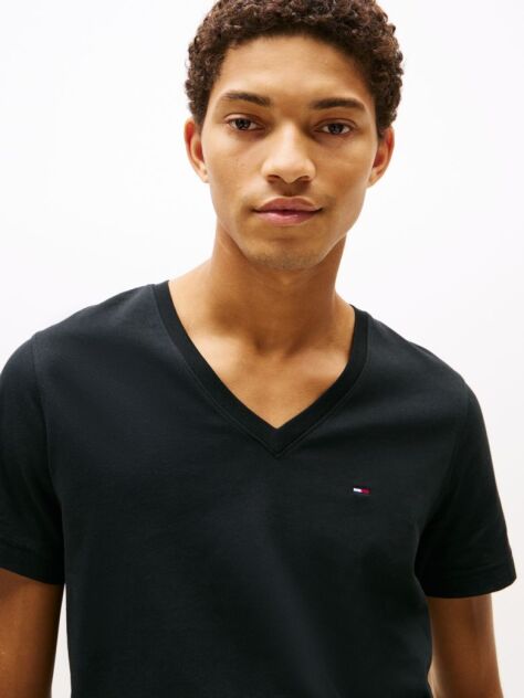Black V-NECK T-SHIRT  Men