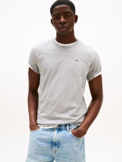 Grey Regular Fit Crew T-Shirt  Men