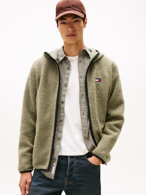 Green Teddy Zip-Thru Hoody  Men