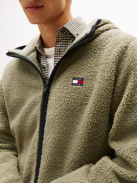 Green Teddy Zip-Thru Hoody  Men