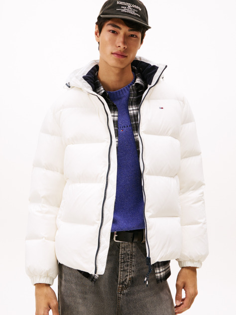 Beige Water Repellent Down Jacket  Men