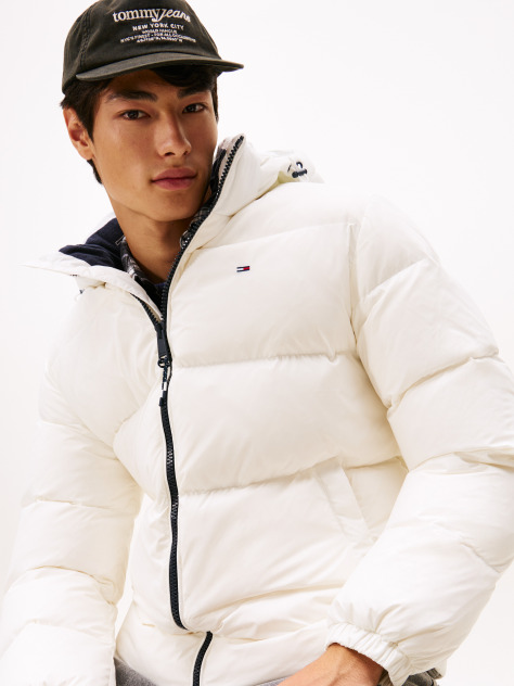Beige Water Repellent Down Jacket  Men
