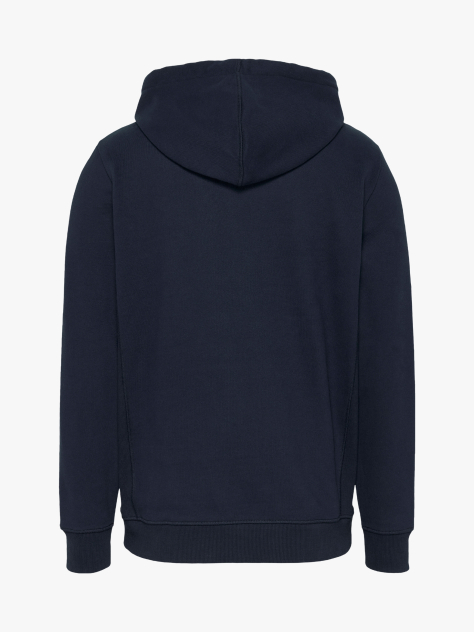 Blue Embroidery Drawstring Hoody  Men