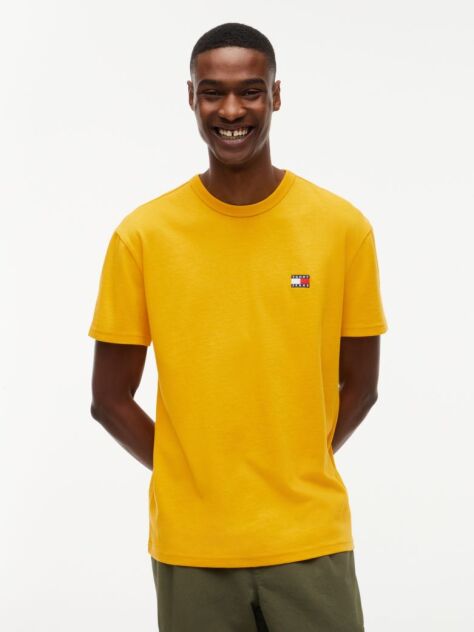 Yellow Tommy Badge Crew Neck T-Shirt  Men